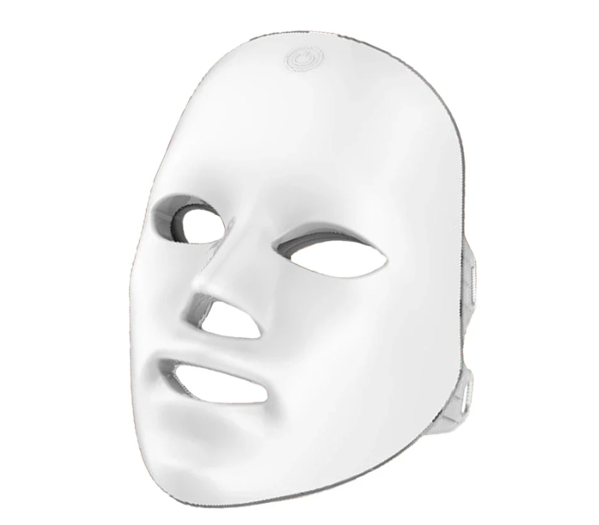 White face mask on a white background